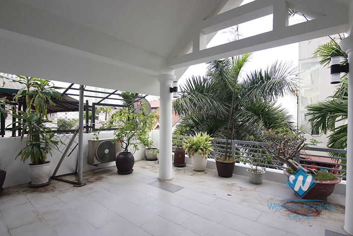 Lovely house with court yard and roof terrace for rent in Tay Ho, Hanoi